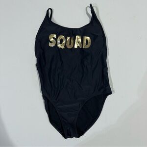 Squad no boundaries black one piece swimsuit size L 11/13